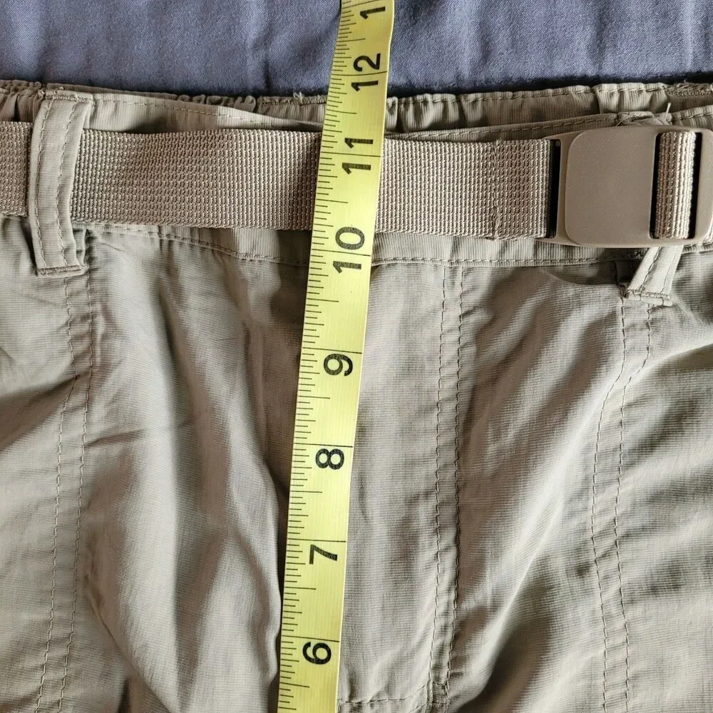 REI Co-op Sahara Convertible Pants Womens 10 Beige Relaxed Fit Zip Off Hiking
